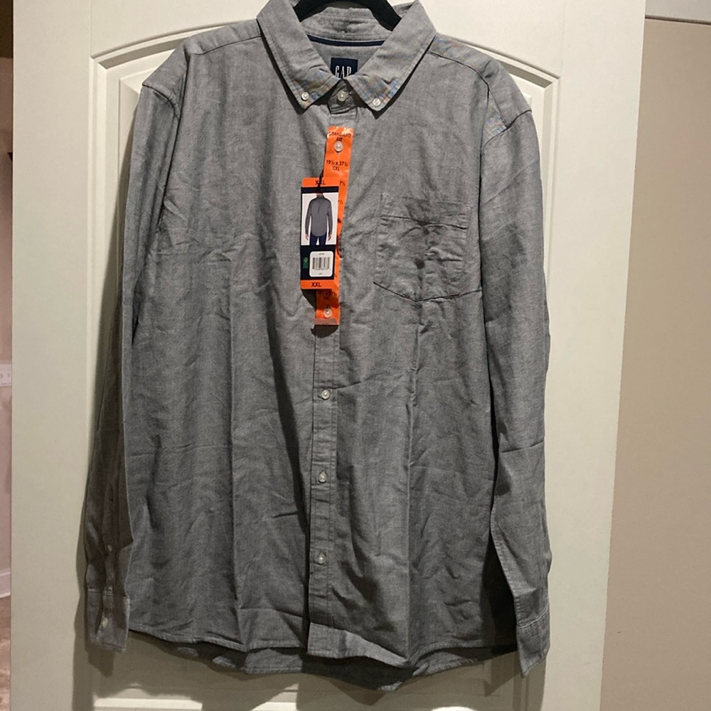 GAP Gray Casual Button Down Oxford Shirt